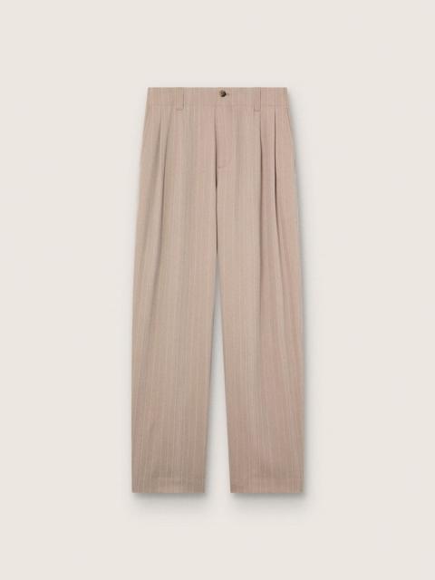 Golden Goose Men’s pants in gray wool blend with pinstripe motif