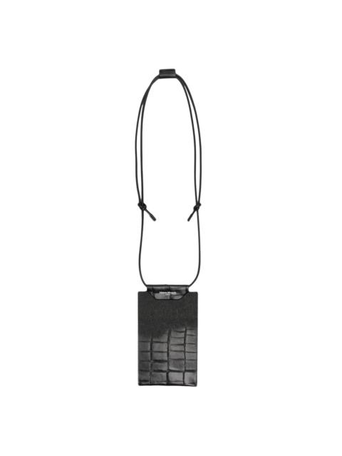 Maison Margiela crocodile-embossed phone pouch