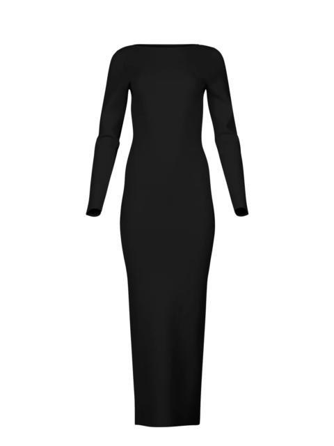 entire studios BOAT NECK MIDI DRESS BLACK