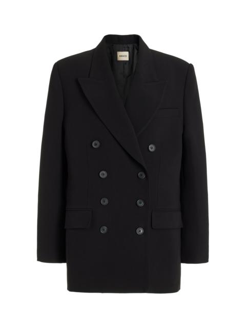 KHAITE Tanner Wool-Blend Oversized Jacket black