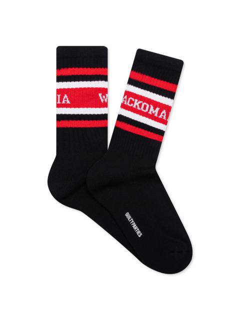 WACKO MARIA SKATER SOCKS TYPE 1 - BLACK/RED