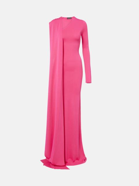 David Koma Scarf-detail jersey gown