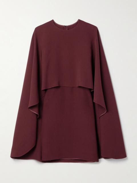 Valentino Cape-effect Silk-crepe Mini Dress