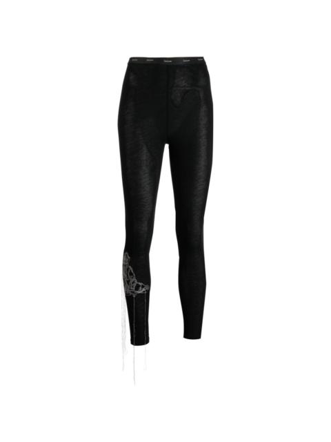 Yohji Yamamoto decorative-stitching cotton leggings