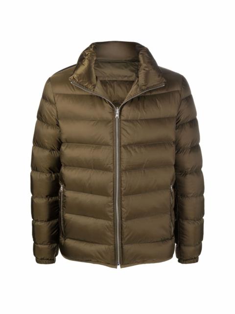 zip-up tonal puffer jacket