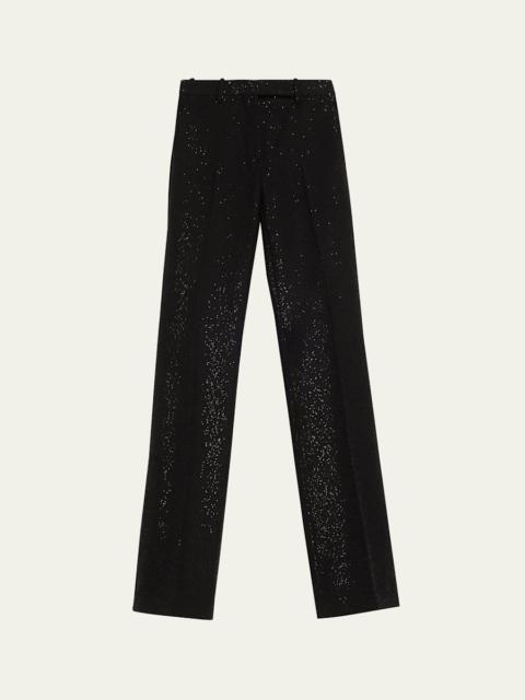 TOM FORD Sequined Crepe Straight-Leg Pants
