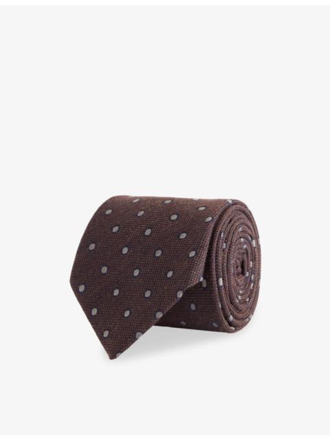 Paul Smith Spot-Print Silk and Wool-Blend Tie