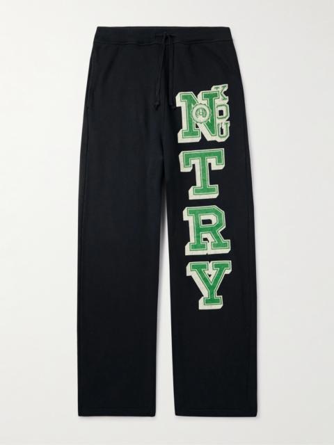 Kapital N.TRY Straight-Leg Printed Cotton-Jersey Sweatpants