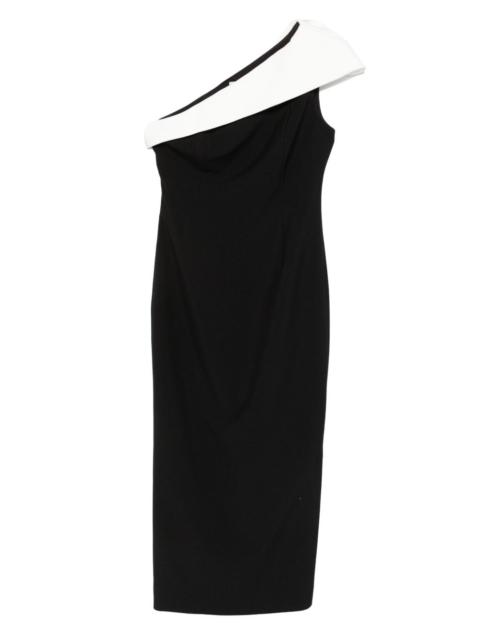 ROLAND MOURET one-shoulder midi dress