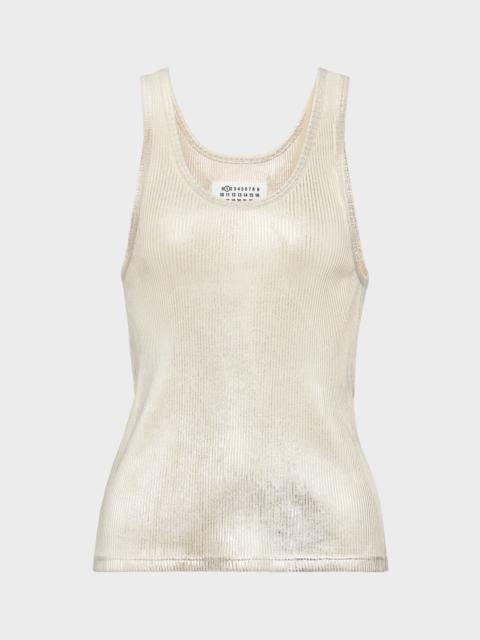 Maison Margiela Silver Print Tank Top