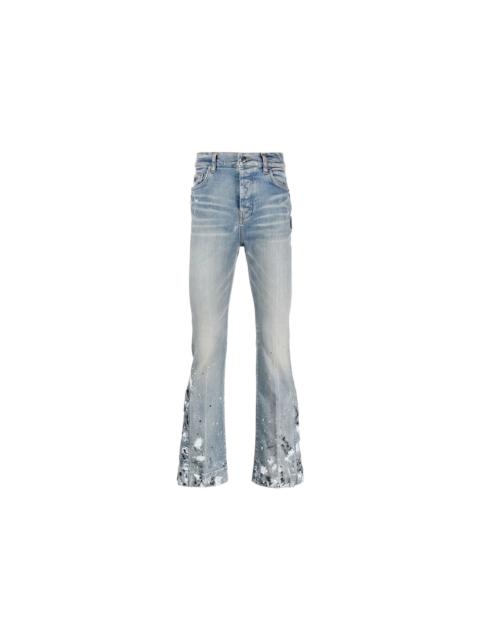 AMIRI AMIRI Paint Splatter Flare Jean Clay Indigo