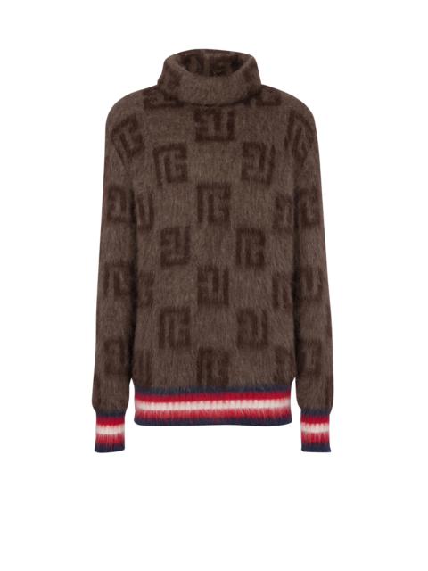 Balmain Brushed mohair jumper with monogram print