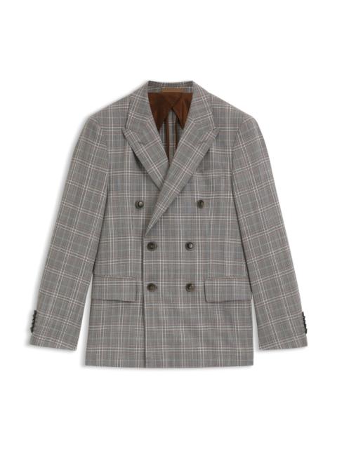 BOSS SLIM-FIT JACKET IN CHECKED VIRGIN WOOL