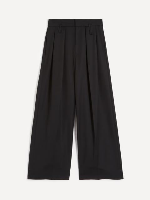 Simone Rocha Peeling Waist Black Wide-Leg Trousers