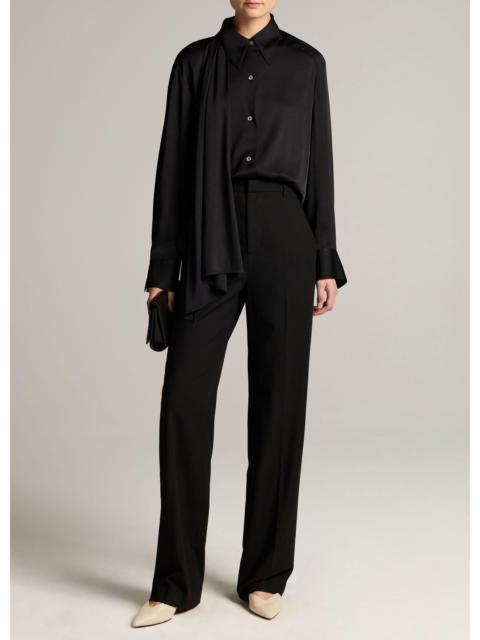 Vince Elsa Fine Suiting High-Rise Straight-Leg Trouser