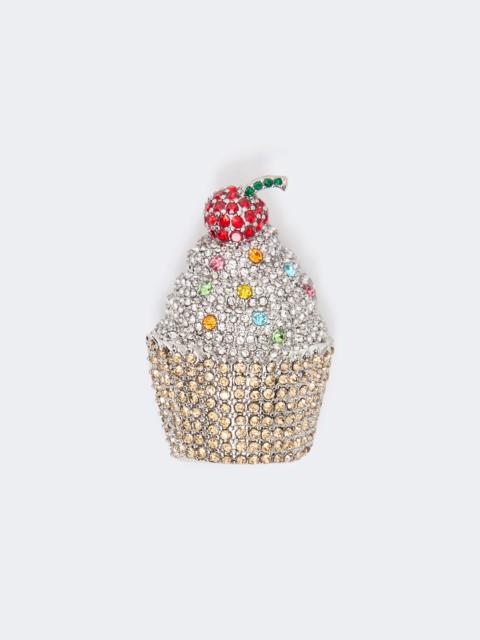 WEEKEND Max Mara FALLA Rhinestone brooch - IVORY
