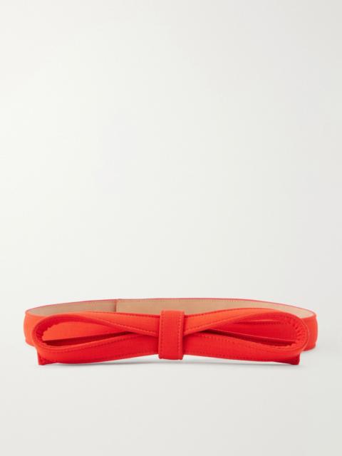CAROLINA HERRERA Ribbon-detailed wool belt Red