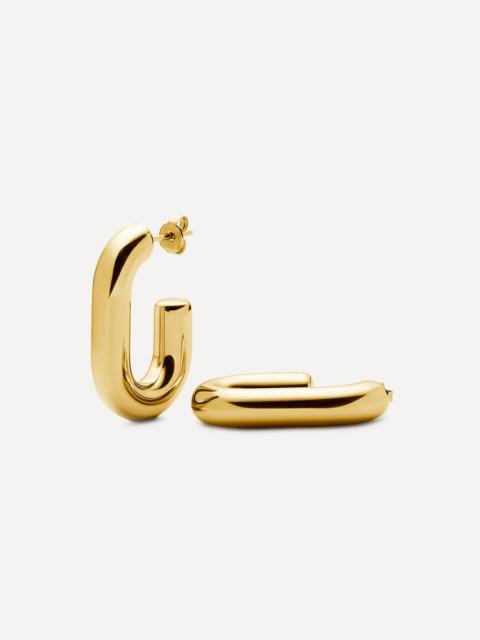 MISSOMA 18ct Gold-Plated Chubby Oval Medium Hoop Earrings