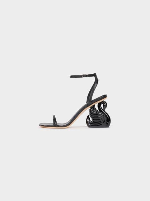A.W.A.K.E. MODE BETA SHOES WITH SWAN HEEL BLACK