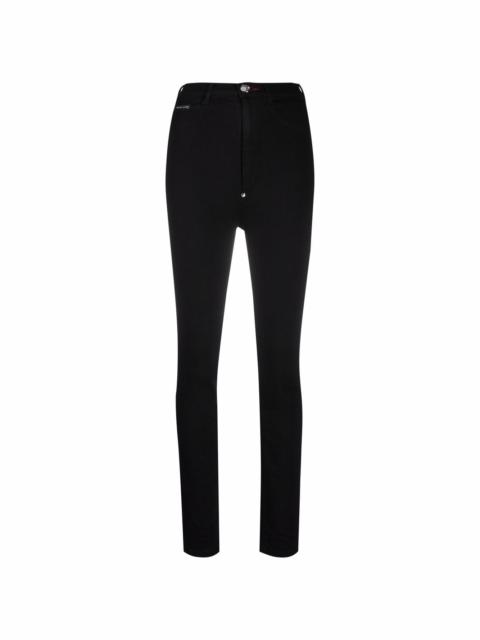 PHILIPP PLEIN Super high-waisted denim jeggings