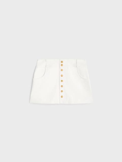 CELINE trapeze mini skirt in cotton twill