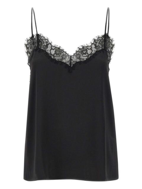 BOSS lace-trimmed top