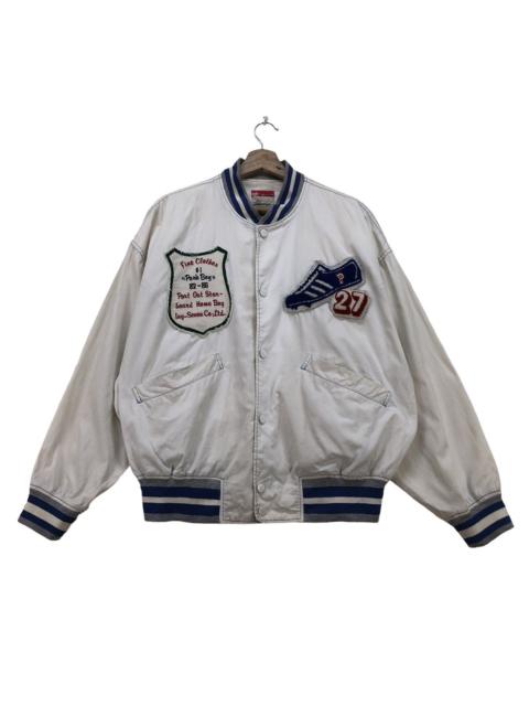 ジャケット・アウター 80s poshboy versity jacket POSH BOY Varsity Patch Bomber Zipper Jacket Embroidered