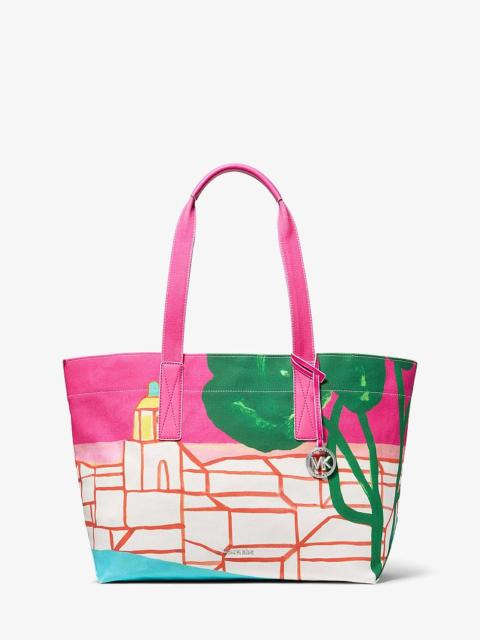 MICHAEL KORS Michael Kors X Christina Zimpel Large Cotton Canvas Tote Bag