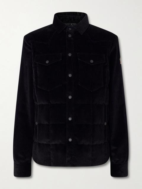Moncler Grenoble Gelt Quilted Cotton-Blend Corduroy Down Shirt Jacket