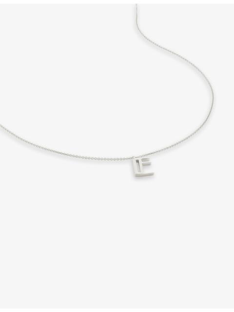 MONICA VINADER E letter-charm sterling-silver pendant necklace