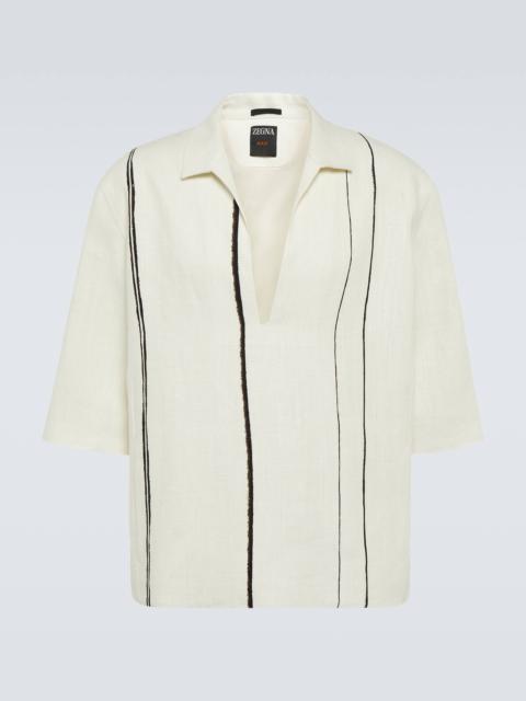 ZEGNA Oasi Lino striped shirt