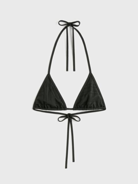 TOTEME Monogram pointelle bikini top dark green