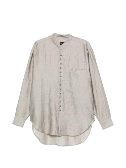 GIORGIO ARMANI collarless shirt