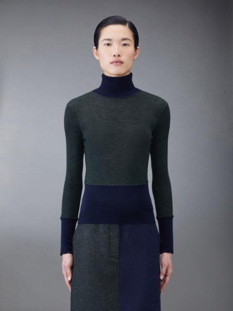 Thom Browne Wool Rib Turtleneck