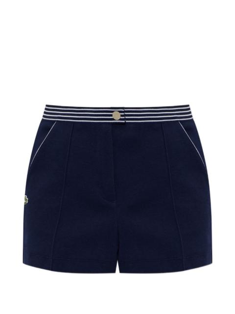LACOSTE striped-edge shorts
