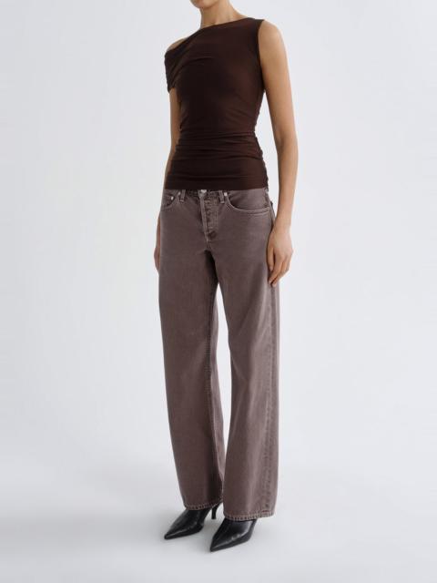 AGOLDE CARLIN TOP IN CHOCOLATE