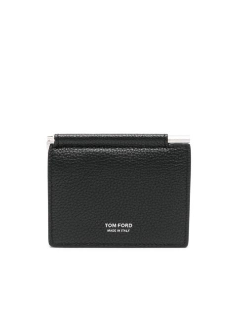 TOM FORD money-clip leather wallet