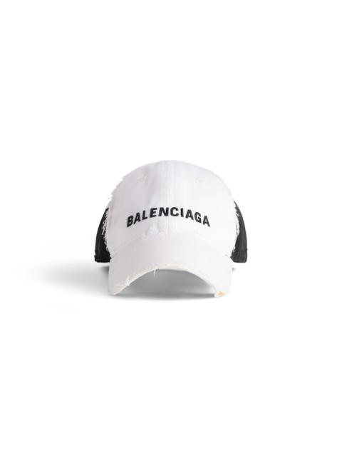 BALENCIAGA Women's Balenciaga Upcycled Cap in White/black