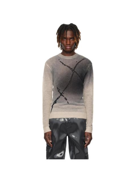 HELIOT EMIL™ Gray & Off-White Fluxus Sweater