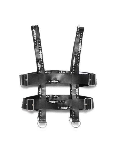 Noir Kei Ninomiya faux-leather harness vest