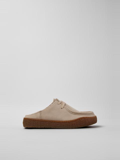 CAMPER Peu Terreno Beige Suede Shoes for Women.