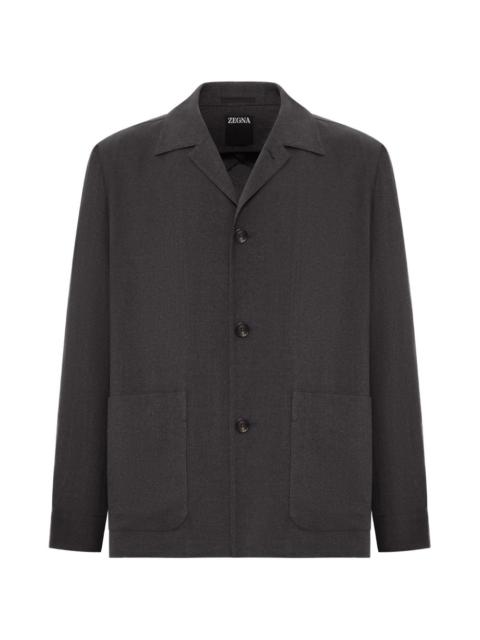 ZEGNA linen patch-pocket jacket