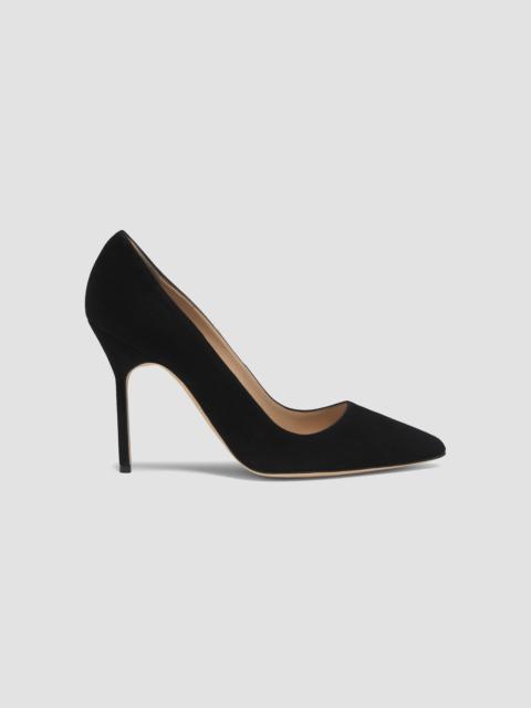 Manolo Blahnik Women's BB 105MM Suede Pumps - Black