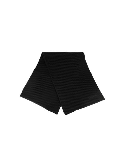 Lanvin ribbed logo scarf