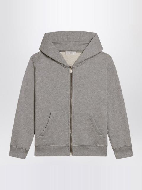 Golden Goose GREY COTTON ZIP SWEATSHIRT