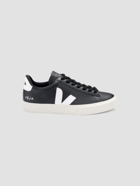 VEJA Women's Campo Leather Low-Top Sneakers - Black White