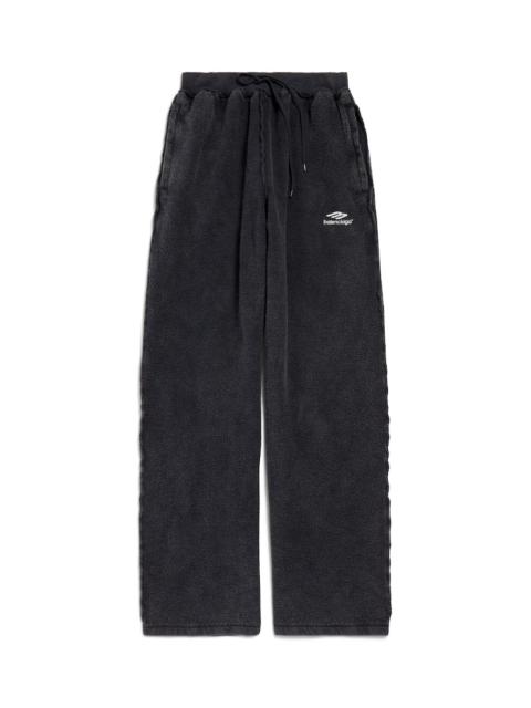 BALENCIAGA Men's 3b Sports Icon Inside-out Oversized Sweatpants in Black Faded