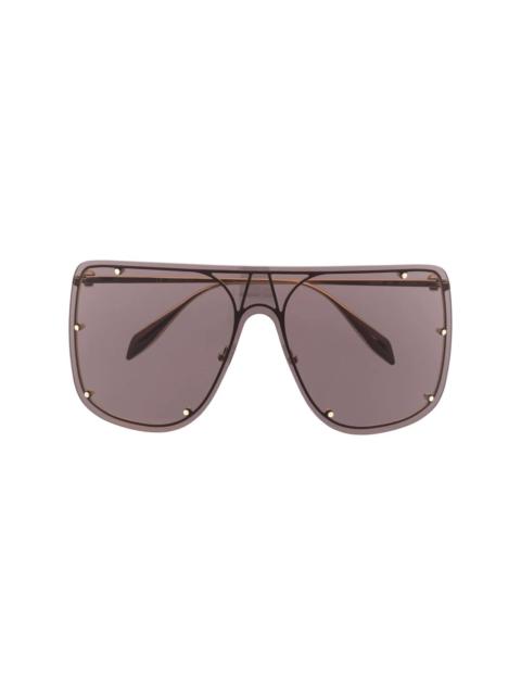 Alexander McQueen stud-detail pilot sunglasses