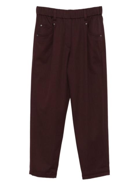 elasticated-waist pocket trousers