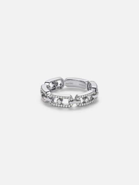 MESSIKA Move Link 18kt white gold ring with diamonds